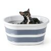 Pavo Collapsible Pet Bathtub Portable Foldable Grey Green-4