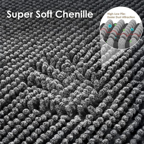 EHEYCIGA Dog Door Mat Super Absorbent Non Slip Chenille-4