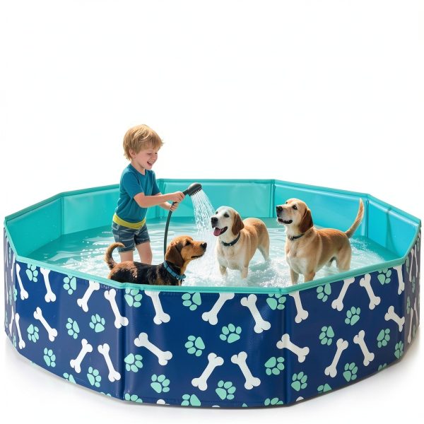HaoVrisn Foldable Dog Pool Anti-Slip PVC Portable Pet Bath-1
