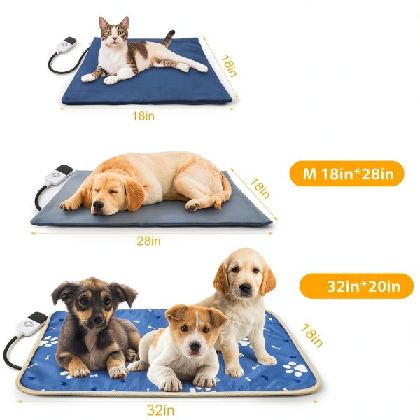 Pakimi Outdoor Heated Dog Bed Waterproof Pet Heating Pad-5