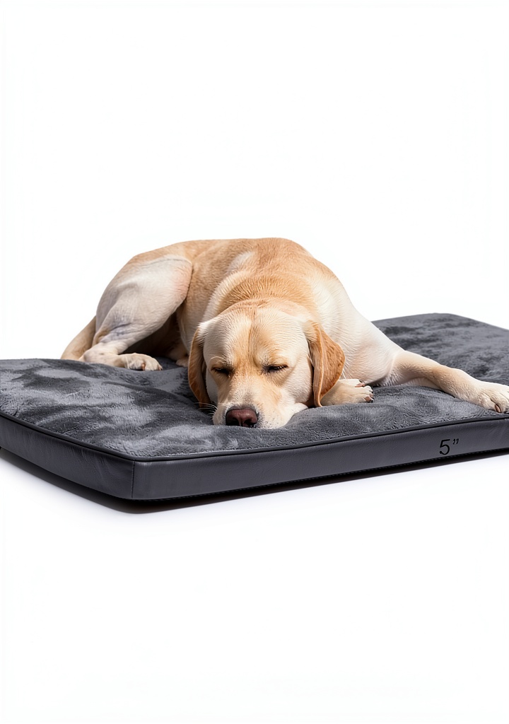 'EMSLX dog crate bed mat in a crate with a dog resting'