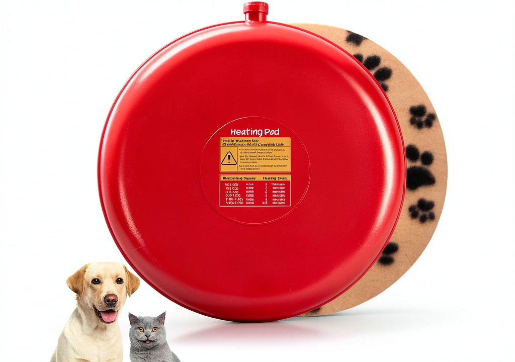 YOXN pet heating pad with fleece cover on a pet bed