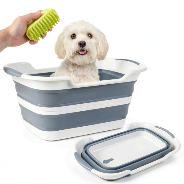 Gigco21 Portable Pet Bathtub Collapsible Grooming for Small-0
