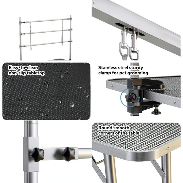 LKF Professional Dog Grooming Table Stainless Steel-1