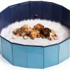 NATGAI Foldable Dog Whelping Box PVC Pet Pool Bath-0