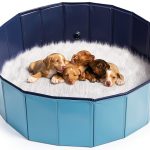 NATGAI Foldable Dog Whelping Box PVC Pet Pool Bath-0
