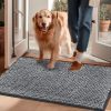 EHEYCIGA Dog Door Mat Super Absorbent Non Slip Chenille-0