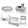 YUEPET Elevated Dog Bathtub Collapsible Stainless Steel-2