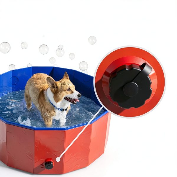 PETMAKER Collapsible Dog Pool Durable PVC Pet Bath Tub-1