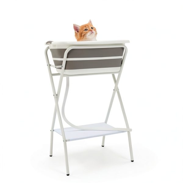 KHROOLT Elevated Dog Bathtub Foldable Design Pet Grooming-4