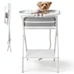 YUEPET Elevated Dog Bathtub Collapsible Stainless Steel-0