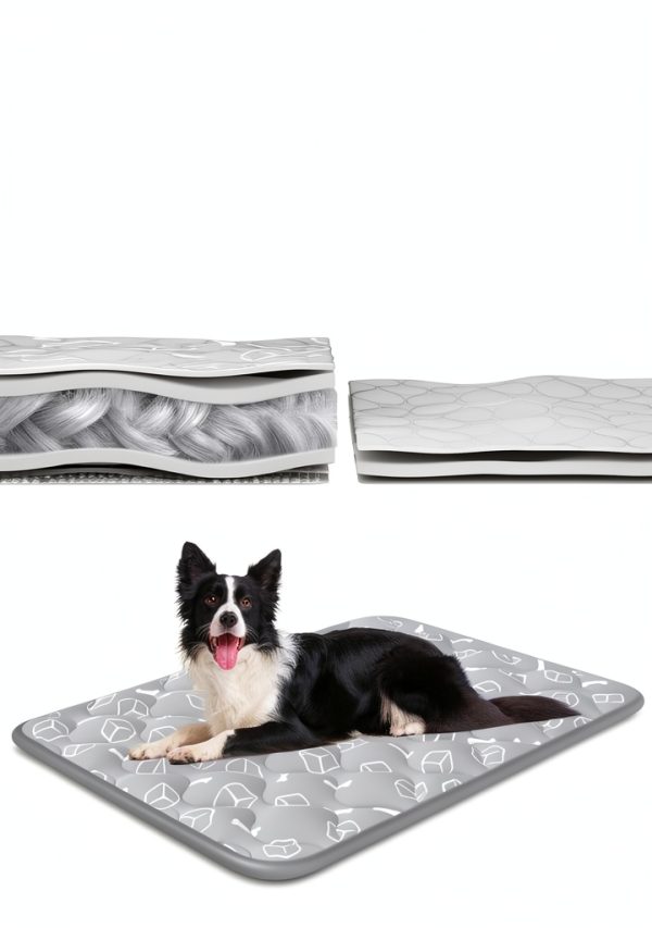 Rywell Dog Cooling Mat Gray Blue Arc-Chill Fabric Large-5
