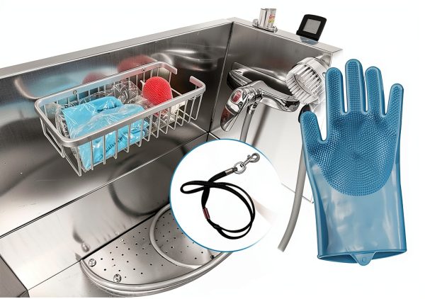 POHADR Dog Bathtub Stainless Steel Professional Grooming-5