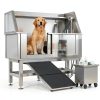 TMGSK Dog Bathtub Stainless Steel Adjustable Height Pet-2