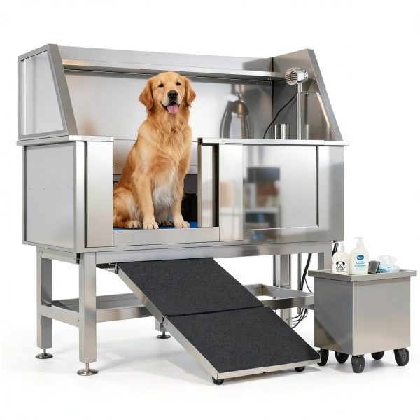 TMGSK Dog Bathtub Stainless Steel Adjustable Height Pet-2