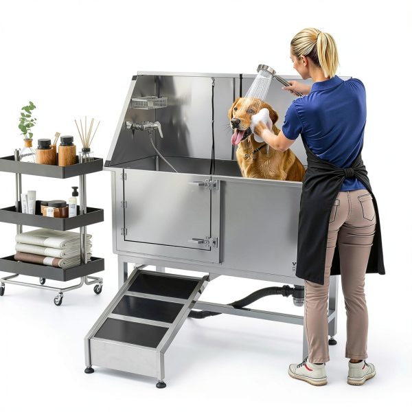 VEVOR Dog Grooming Tub with Faucets Showerhead Non-Slip-7