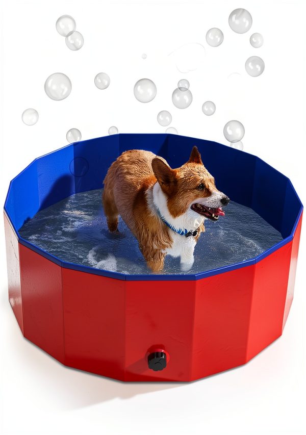 PETMAKER Collapsible Dog Pool Durable PVC Pet Bath Tub-0