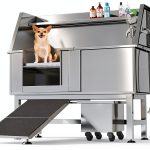 TMGSK Dog Bathtub Stainless Steel Adjustable Height Pet-0