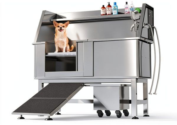 TMGSK Dog Bathtub Stainless Steel Adjustable Height Pet-0