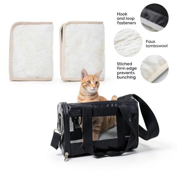 PetWise Waterproof Sherpa Carrier Liners for Dogs and Cats-3