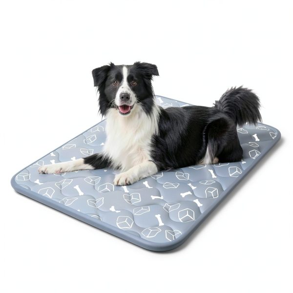 Rywell Dog Cooling Mat Gray Blue Arc-Chill Fabric Large-0