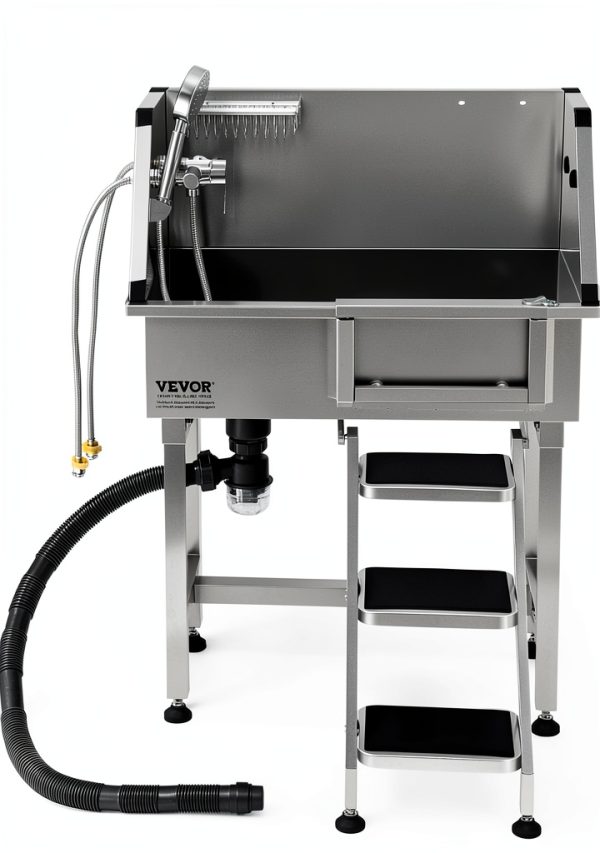 VEVOR Dog Grooming Tub Anti Slip Leak Proof Pet Wash Station-8