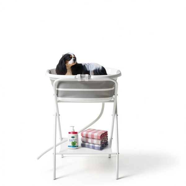 YUEPET Elevated Dog Bathtub Collapsible Stainless Steel-5