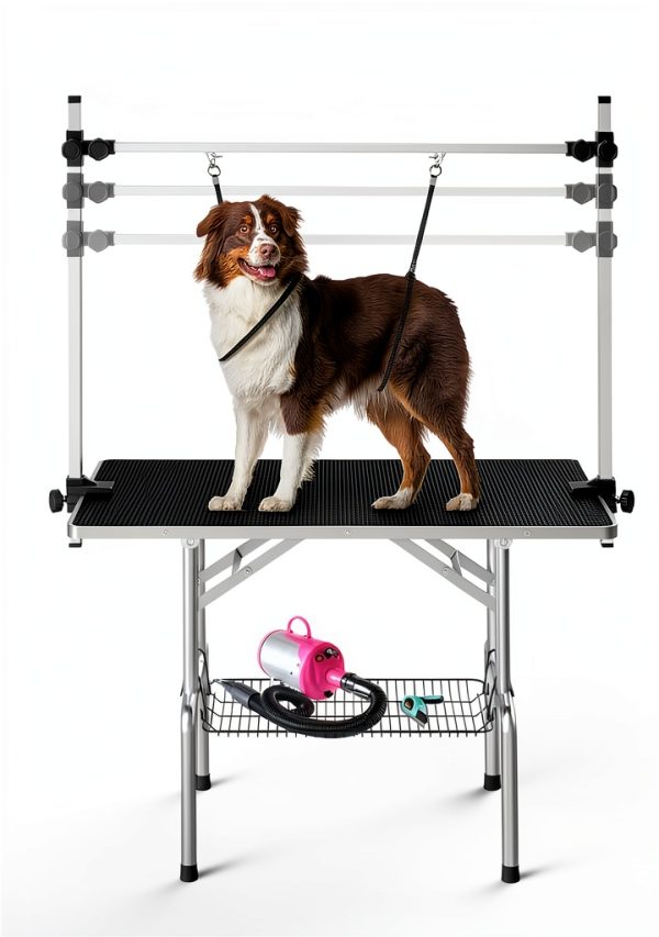 Lyromix Dog Grooming Table Adjustable Foldable Professional-0