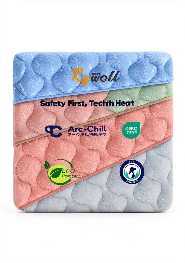 Rywell Dog Cooling Mat Gray Blue Arc-Chill Fabric Large-8
