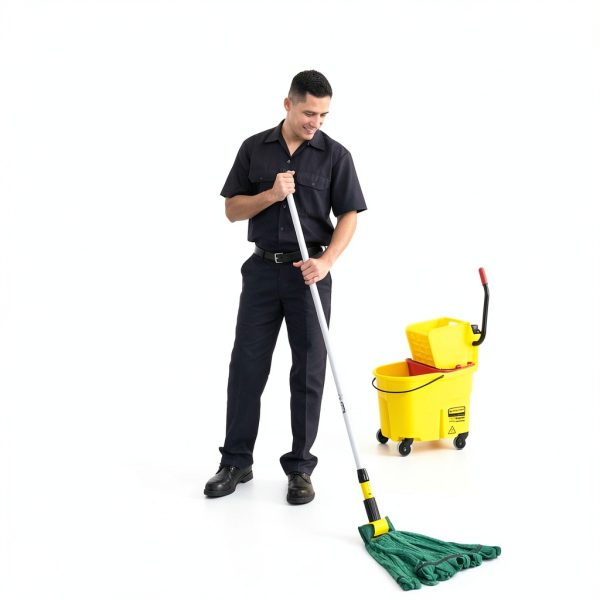 Rubbermaid Commercial Products Web Foot® Medium 20 Ounce Microfiber Tube Wet Mop 5" Headband Green for General Purpose Floor Cleaning Abrasive Cleaning and Heady-Duty Scrubbing-4