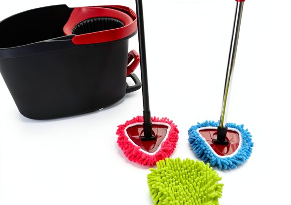 Spin Mop Heads 3 Pack Replacement for Ocedar 1 Tank – Green Blue Red-5