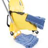 Commercial Mop Head Replacement Hibaby 4‑Pack Blue Cotton Looped Heads-4