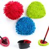 Spin Mop Heads 3 Pack Replacement for Ocedar 1 Tank – Green Blue Red-0