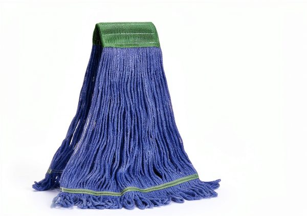 Matthew Cleaning Mop Head 5" Wide Looped Cotton Blend Medium Blue-2