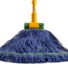 Matthew Cleaning Mop Head 5" Wide Looped Cotton Blend Medium Blue-4