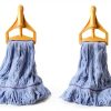 Commercial Mop Head Replacement Hibaby 4‑Pack Blue Cotton Looped Heads-3