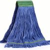 Matthew Cleaning Mop Head 5" Wide Looped Cotton Blend Medium Blue-0
