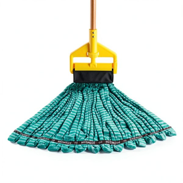 Rubbermaid Commercial Products Web Foot® Medium 20 Ounce Microfiber Tube Wet Mop 5" Headband Green for General Purpose Floor Cleaning Abrasive Cleaning and Heady-Duty Scrubbing-3
