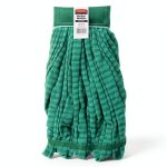 Rubbermaid Commercial Products Web Foot® Medium 20 Ounce Microfiber Tube Wet Mop 5" Headband Green for General Purpose Floor Cleaning Abrasive Cleaning and Heady-Duty Scrubbing-0