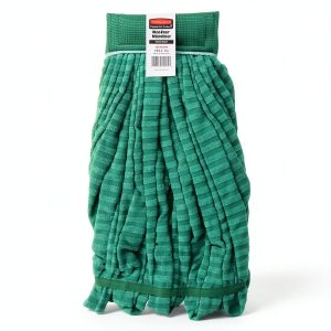 Rubbermaid Commercial Products Web Foot® Medium 20 Ounce Microfiber Tube Wet Mop 5" Headband Green for General Purpose Floor Cleaning Abrasive Cleaning and Heady-Duty Scrubbing-0