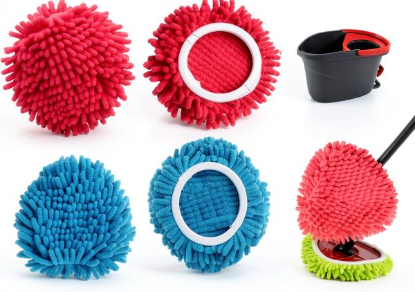Spin Mop Heads 6PCS Replacement for Ocedar Easywring 1‑Tank – Chenille-0