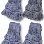 Commercial Mop Head Replacement Hibaby 4‑Pack Blue Cotton Looped Heads-0