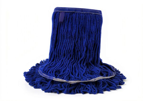 KLEEN HANDLER Blended Loop End Heavy Duty Mop Head Replacement, Wet Mop Refills for Industrial and Commercial Use, Dark Blue, 32 Oz (3-Pack)-2