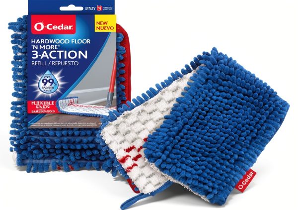 O-Cedar 'N More 3-Action Flip Mop Head – Machine Washable Microfiber-0