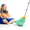 Lallisa 10 Pcs Commercial Mop Head Replacement Green 18oz Microfiber-4