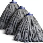 Matthew Cleaning Screw on Wet Mop Replacement Heads Blue Medium 3‑Pack-0