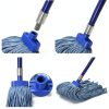 Matthew Cleaning Screw on Wet Mop Replacement Heads Blue Medium 3‑Pack-5