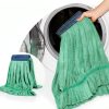Lallisa 10 Pcs Commercial Mop Head Replacement Green 18oz Microfiber-6