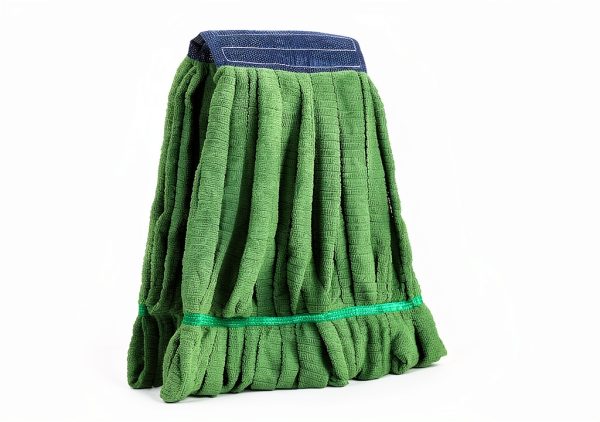 Lallisa 10 Pcs Commercial Mop Head Replacement Green 18oz Microfiber-1