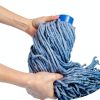 Matthew Cleaning Screw on Wet Mop Replacement Heads Blue Medium 3‑Pack-6